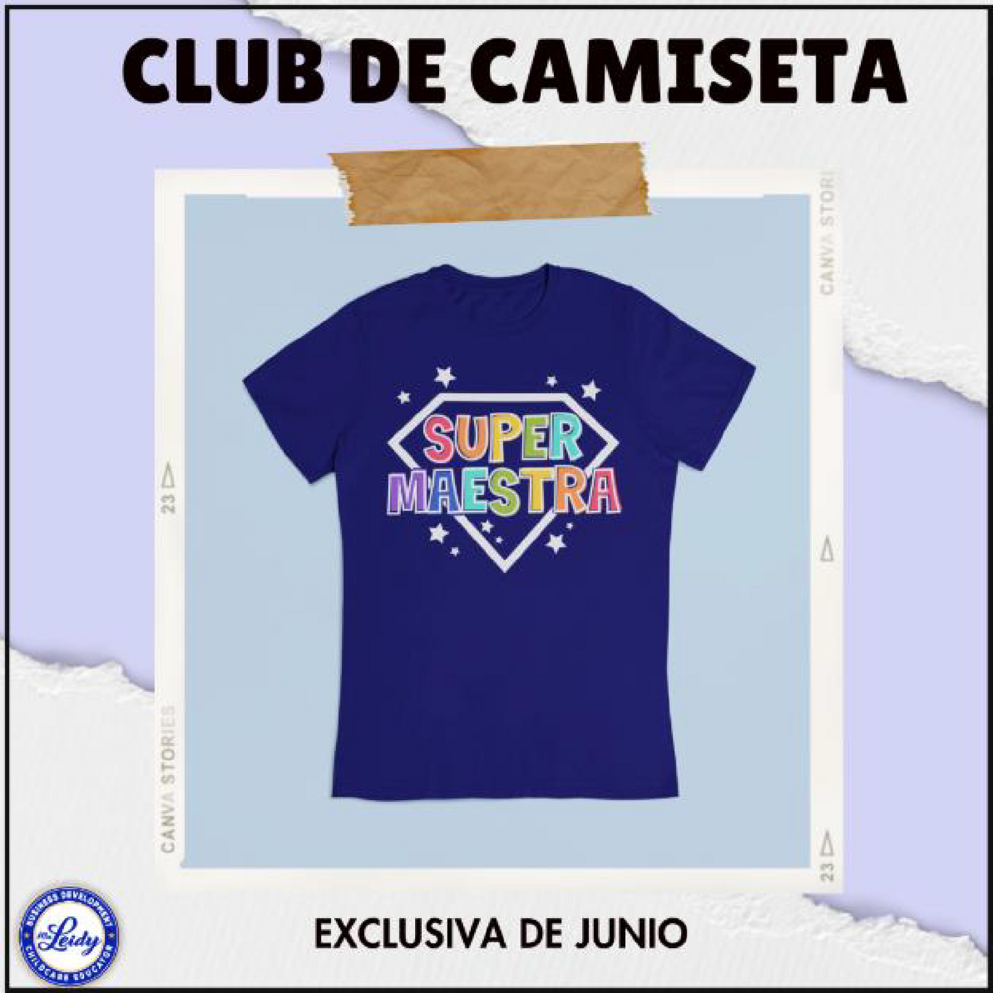 Camiseta de Super Teacher (azul marino)