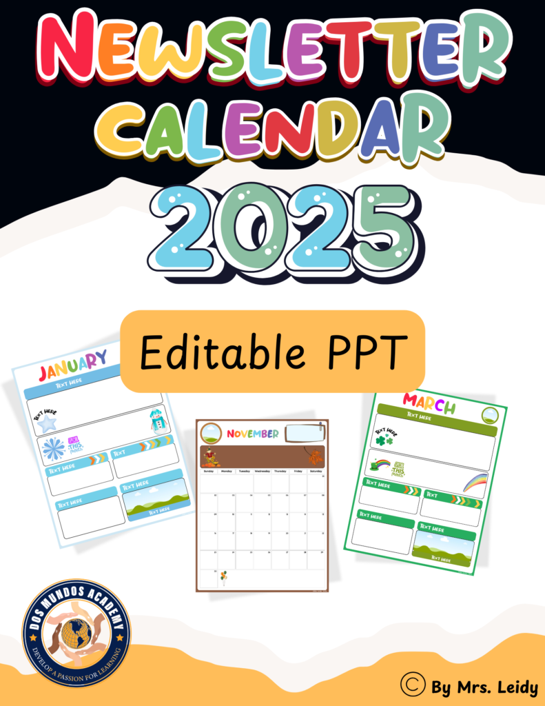 Calendar & Newsletter Editable 2025