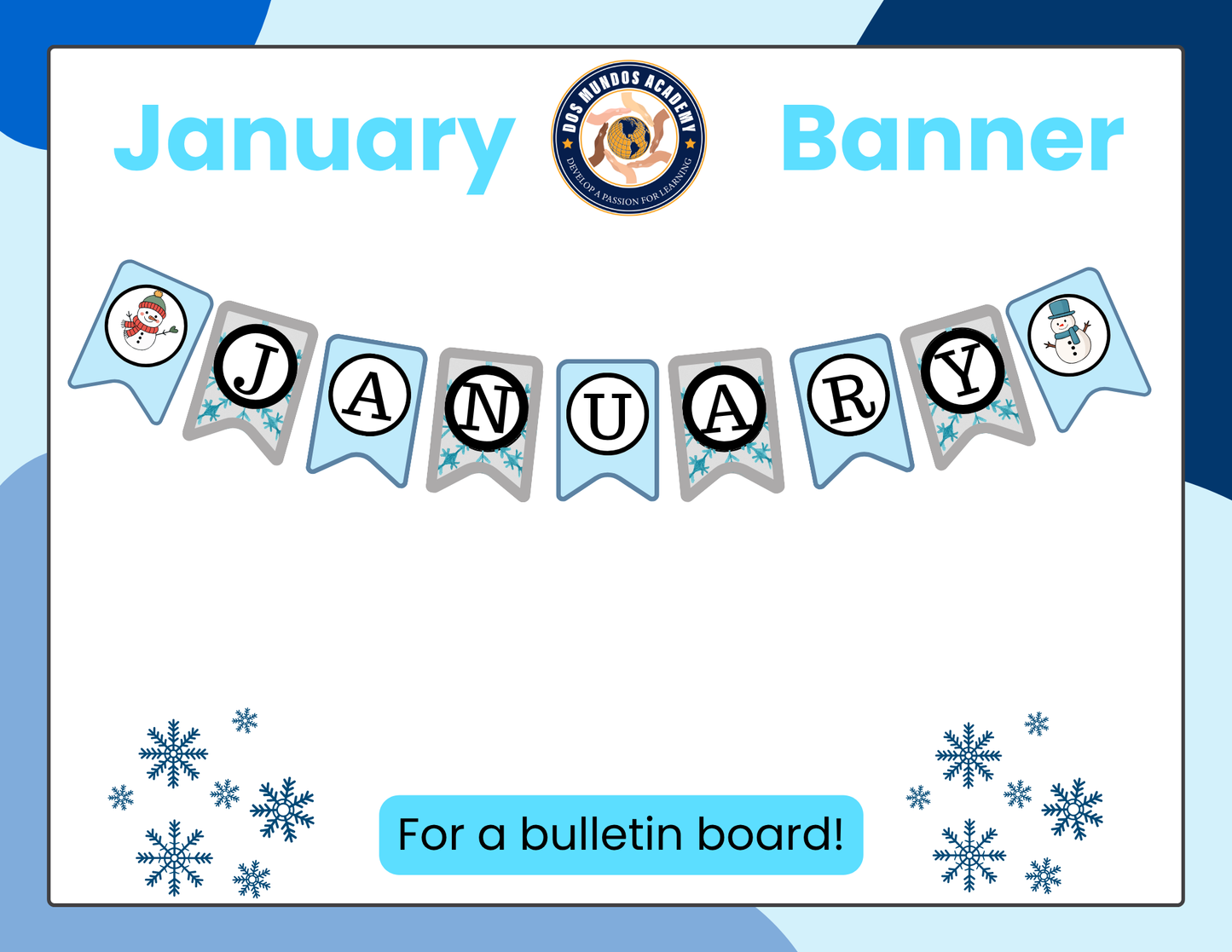 Banner de marzo: cartel digital para tablón de anuncios