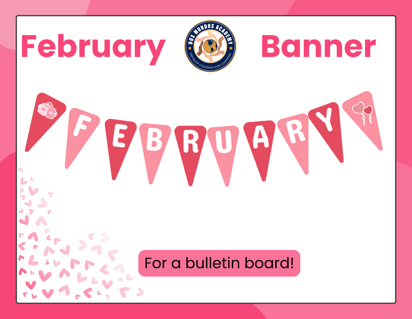 Banner de marzo: cartel digital para tablón de anuncios