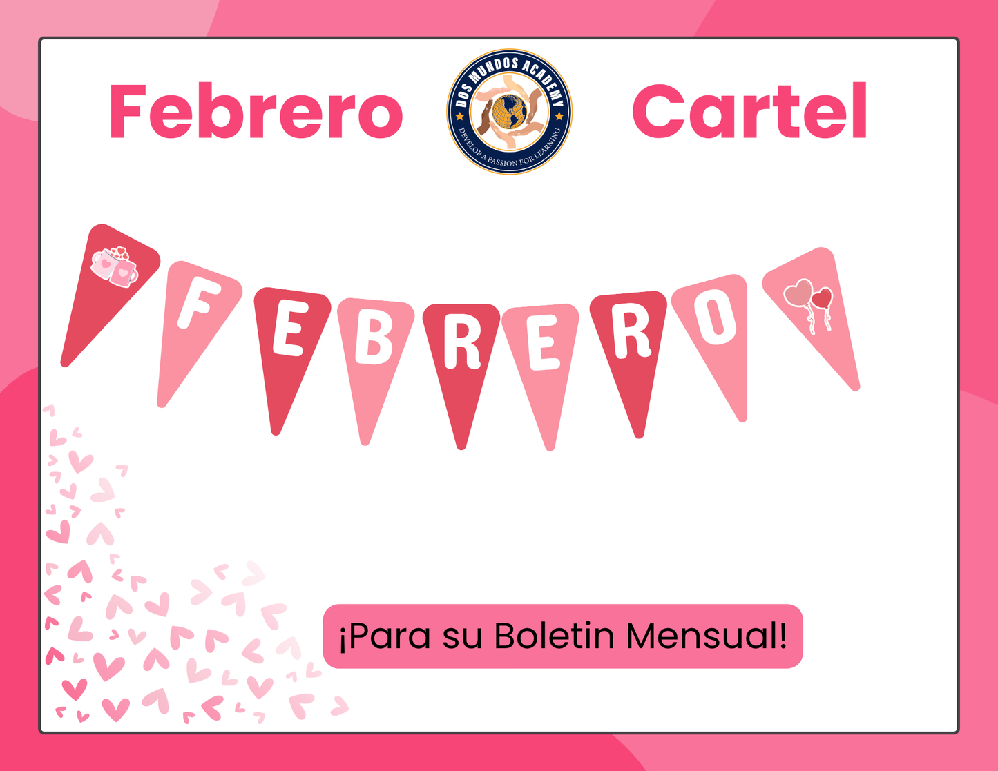 Banner de marzo: cartel digital para tablón de anuncios