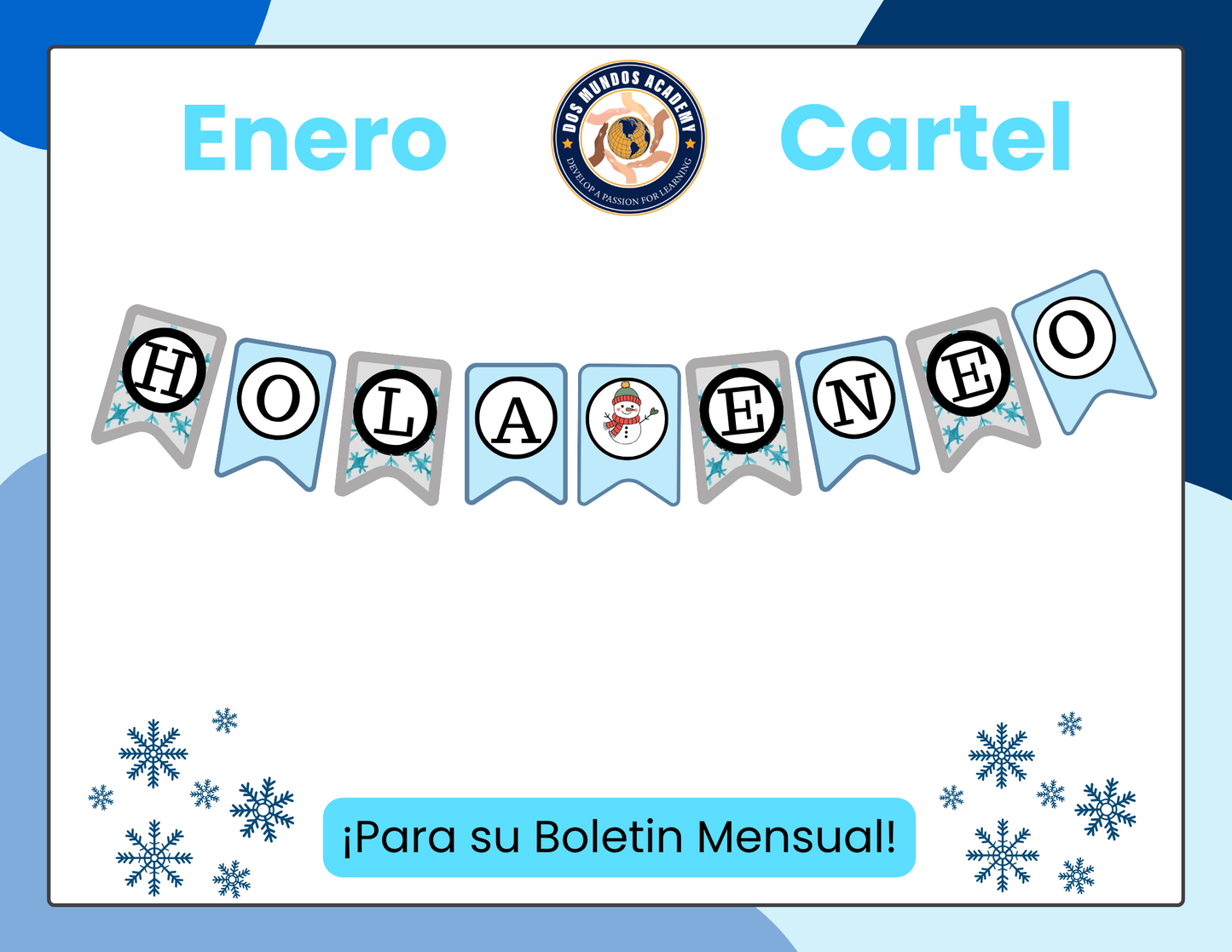 Banner de marzo: cartel digital para tablón de anuncios