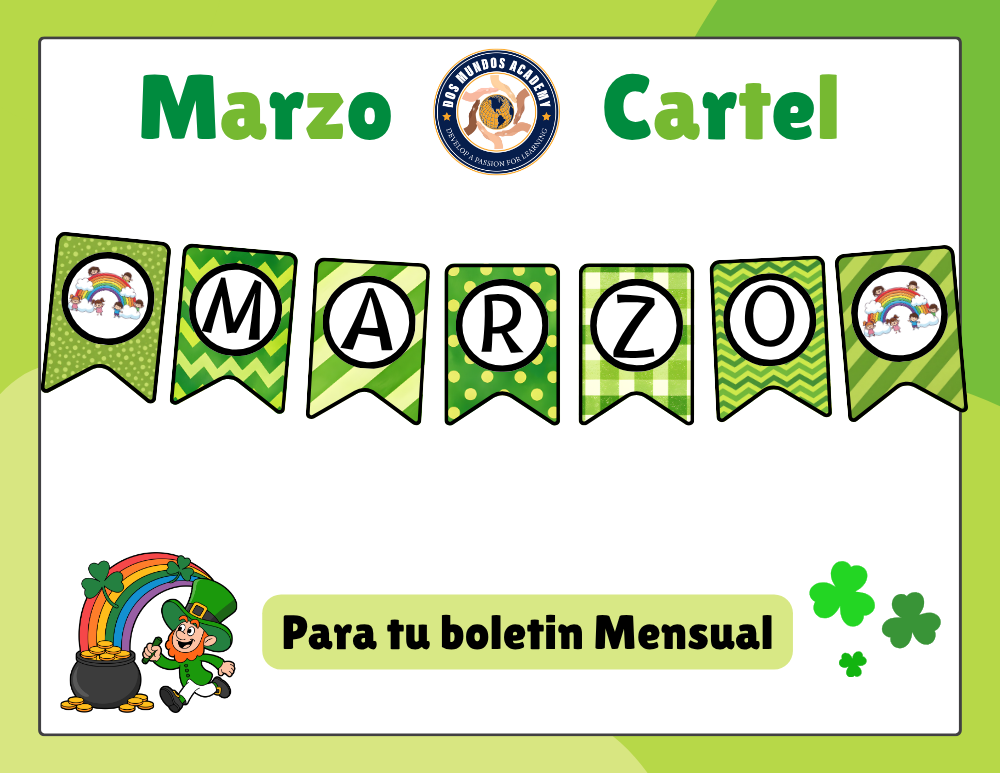 Banner de marzo: cartel digital para tablón de anuncios