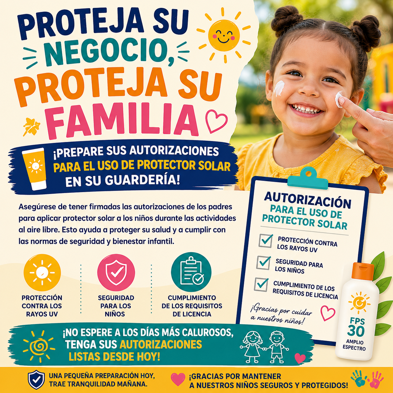 Sunscreen Authorization Form Editable