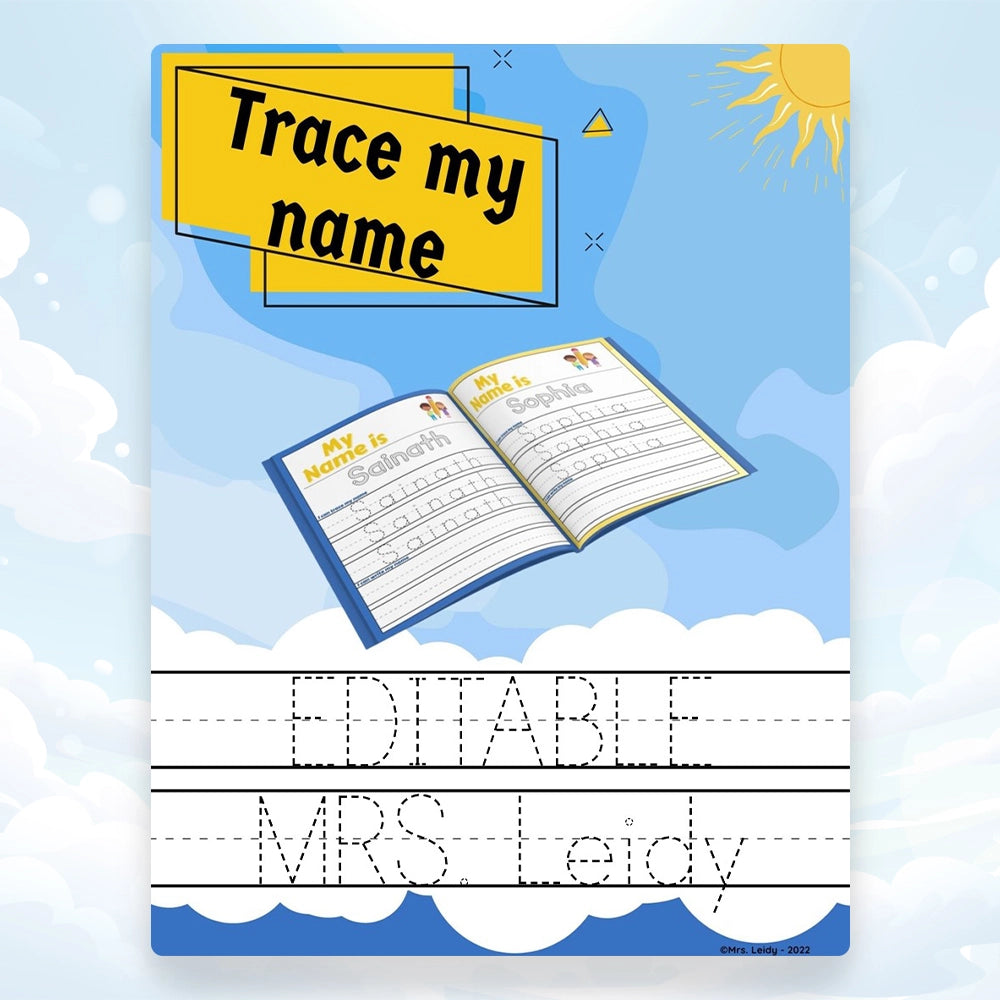 Traza tu nombre, número o letra editable
